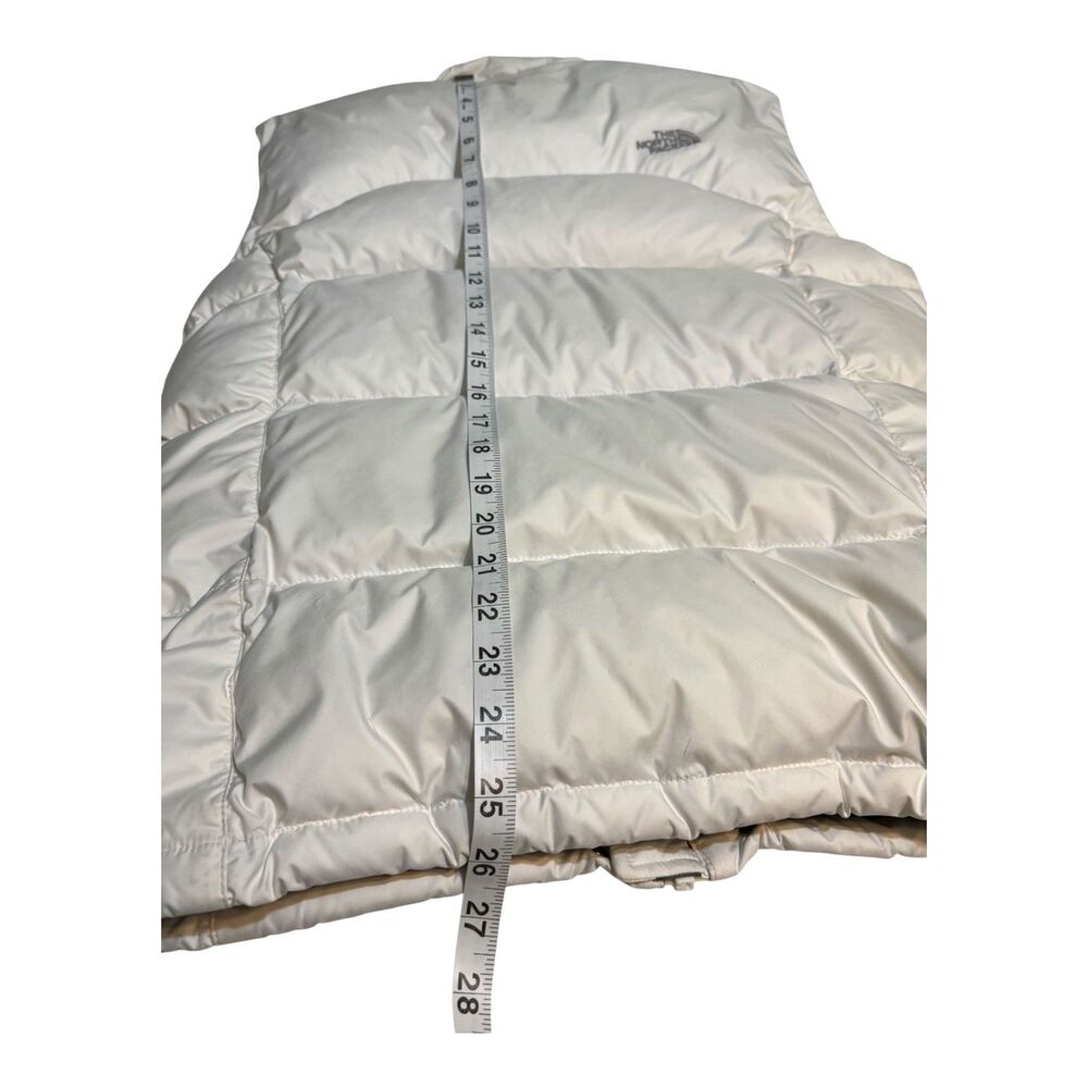 The North Face 550 Down Puffer Vest White Girls XL Youth Goose Down - Picture 6 of 12